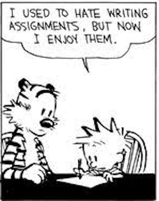 Title Troubles?; image from Calvin and Hobbes cartoon